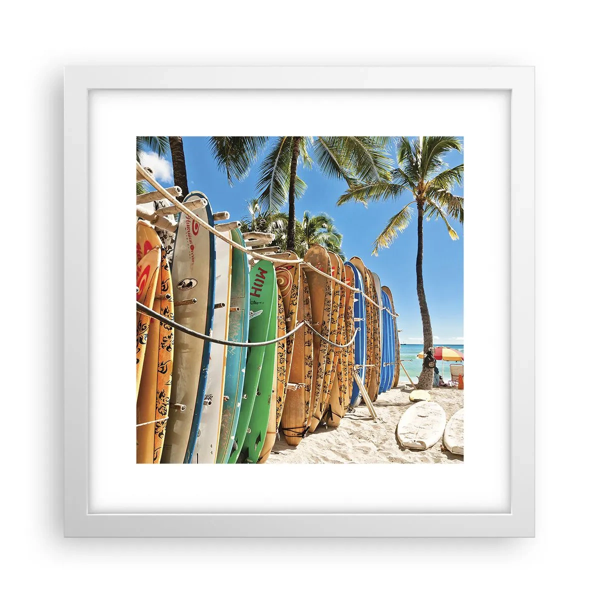 Poster in white frmae - Sunny Fun - 30x30 cm