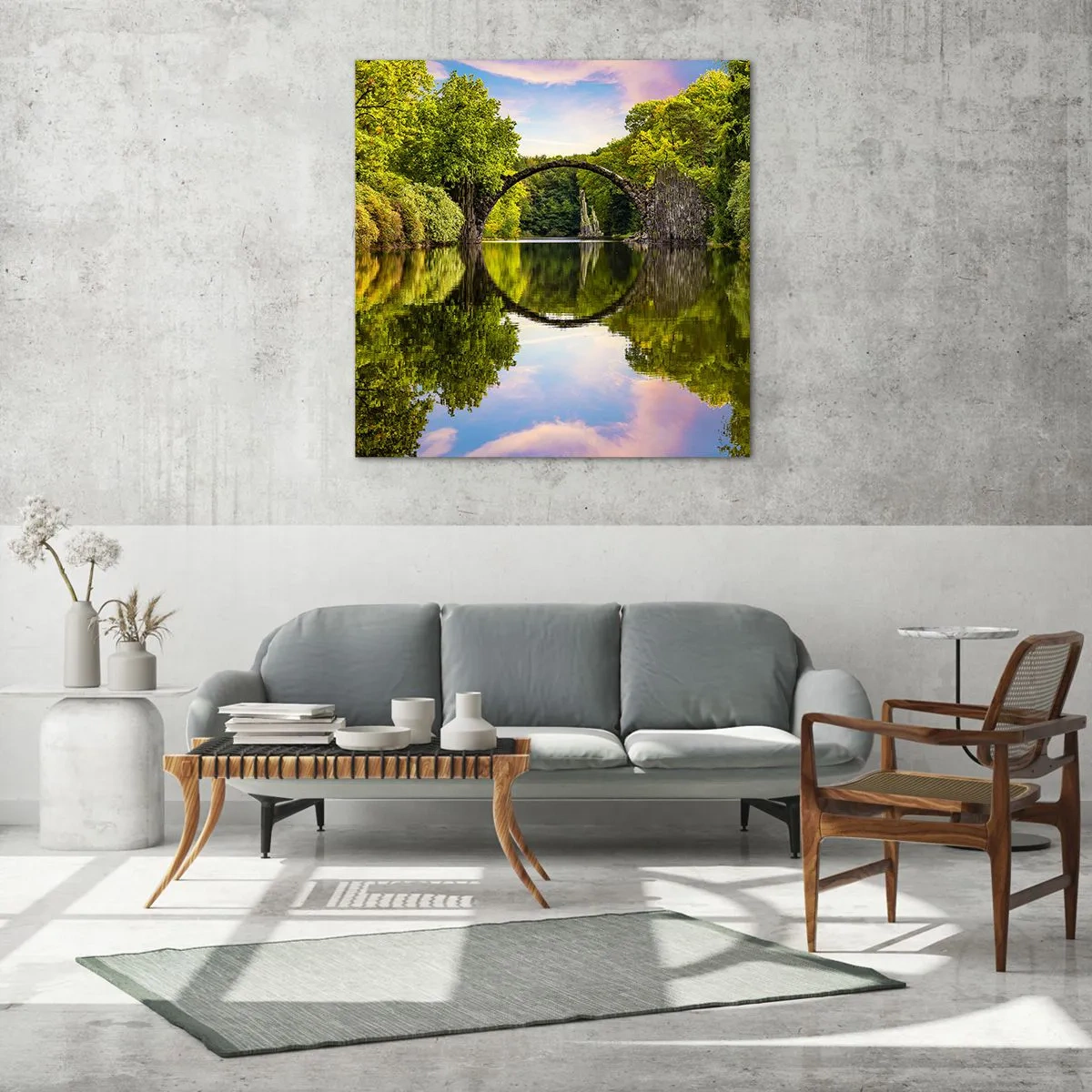 Glass picture - At the Crossroads of Two Worlds - 50x50 cm