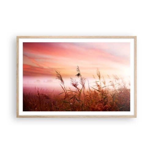 Poster in light oak frame - Blowing in the Wind - 91x61 cm