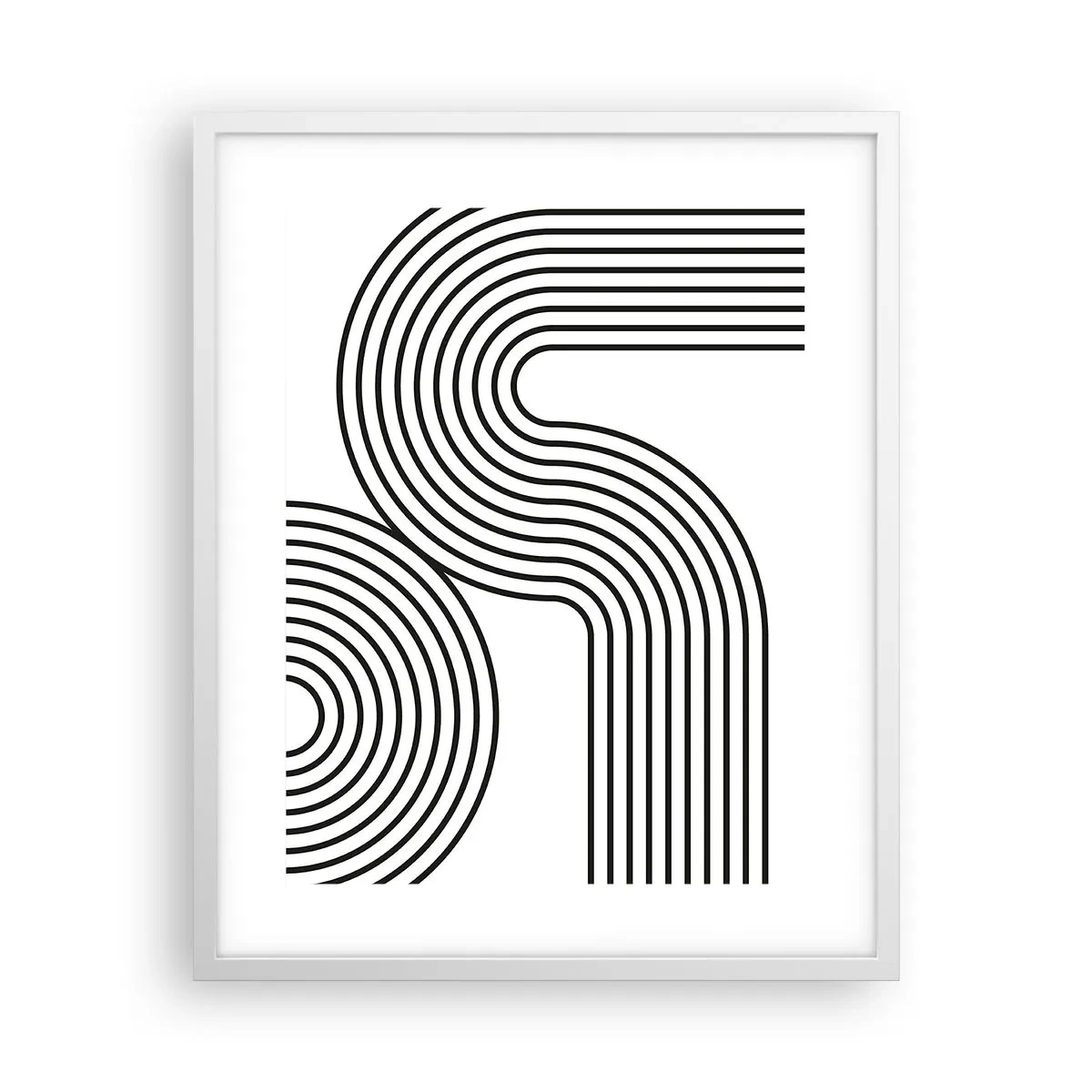 Poster in white frmae - On the Curve - 40x50 cm
