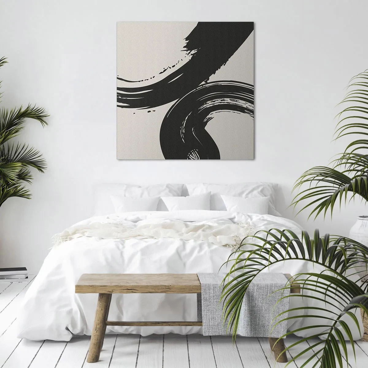 Canvas picture - With Big Circural Strokes - 60x60 cm