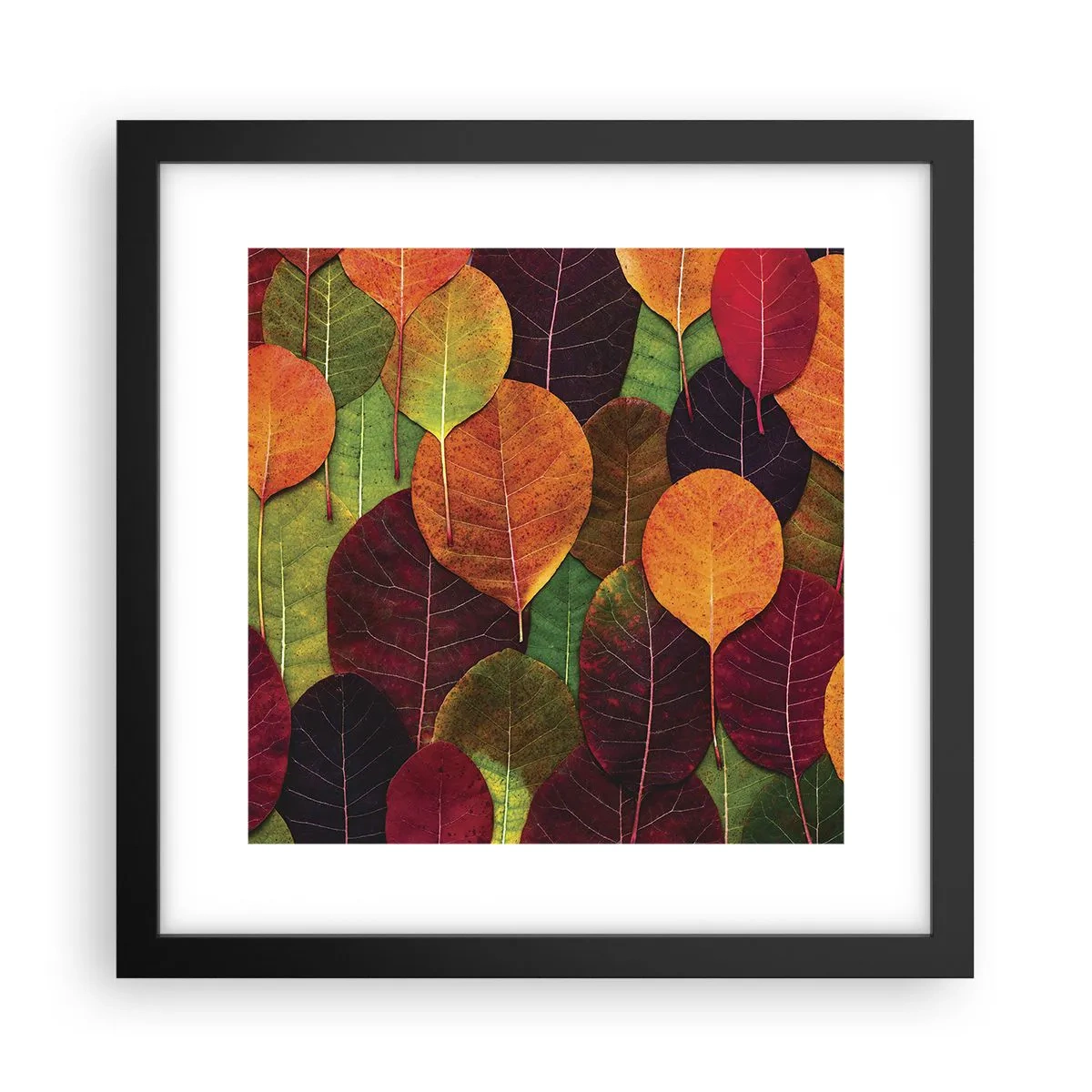 Poster in black frame - Autumn Mosaics - 30x30 cm