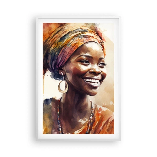 Poster in white frmae - African Queen - 61x91 cm