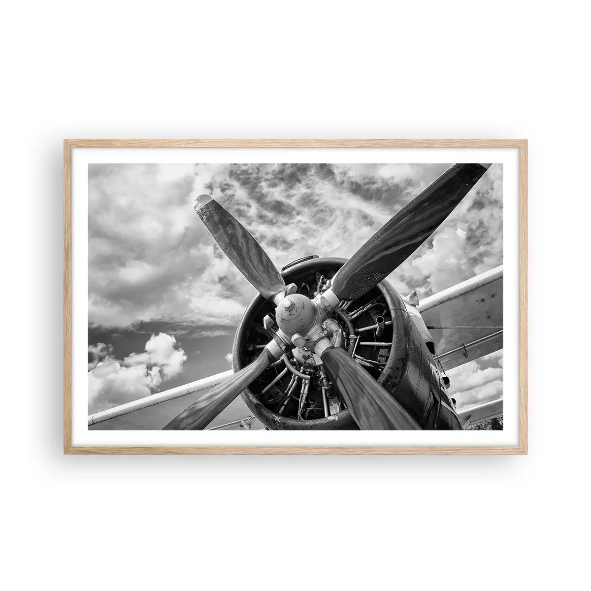 Poster in light oak frame - Conquerer of the Skies - 91x61 cm