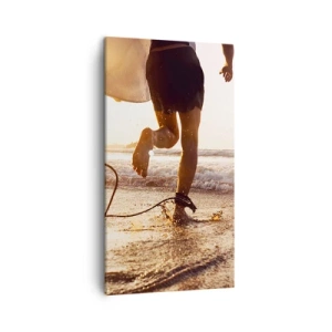 Canvas picture - Encounter with a Wave - 45x80 cm