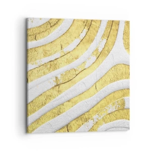 Canvas picture - Composition in White and Gold - 70x70 cm