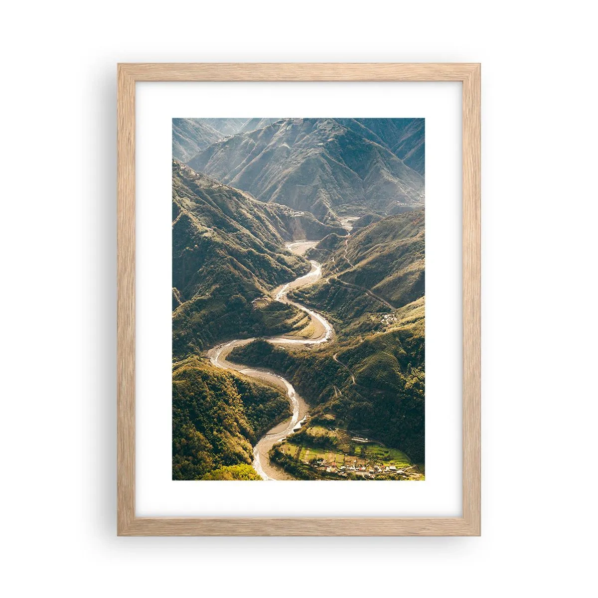 Poster in light oak frame - Straight from the Heart of the Mountains - 30x40 cm