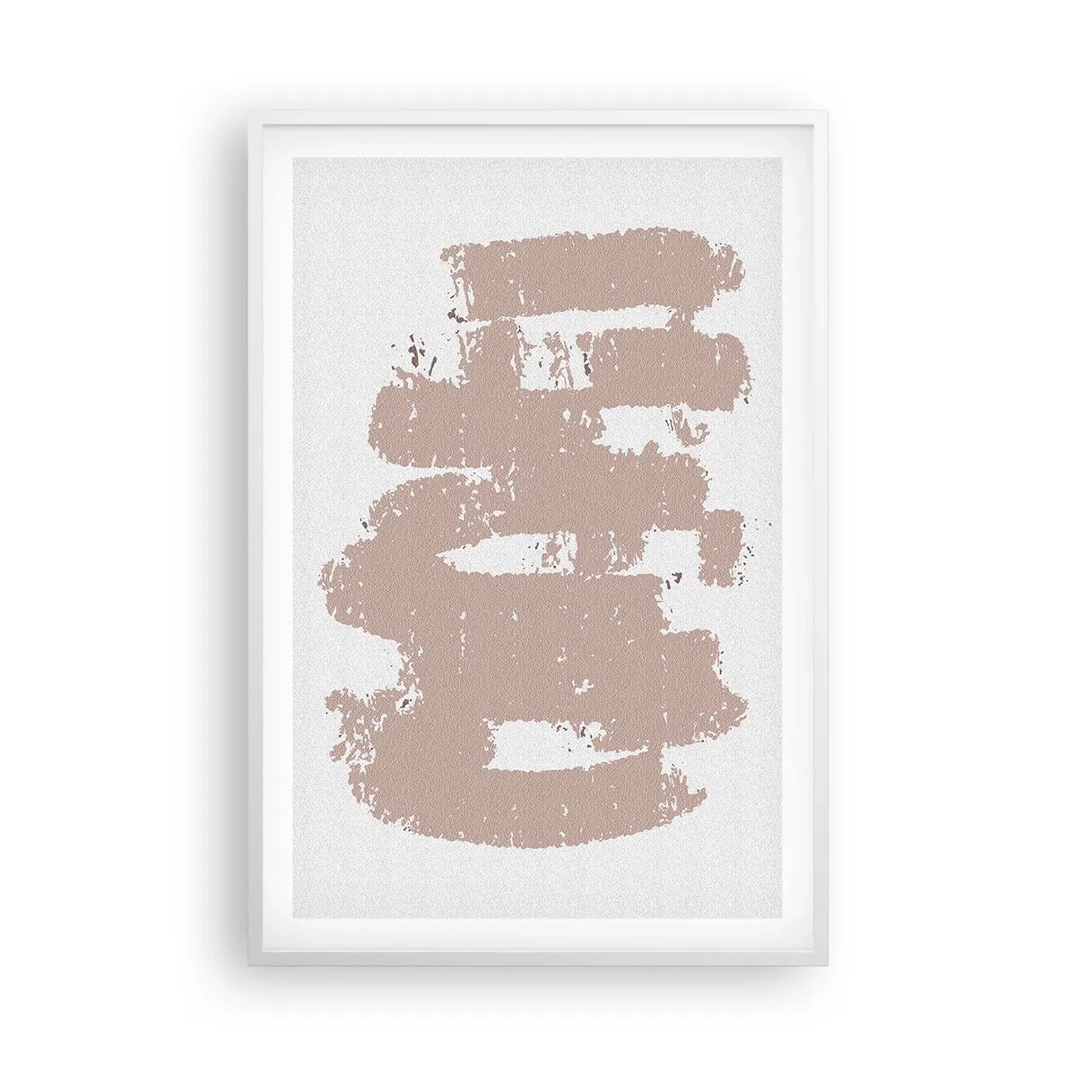 Poster in white frmae - Abstract in Delicate Pink - 61x91 cm
