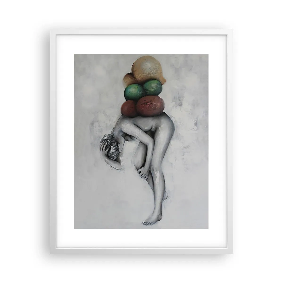 Poster in white frmae - Weight of Life - 40x50 cm