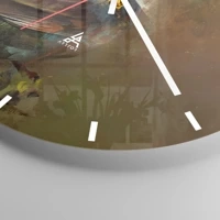 Clock face with lines