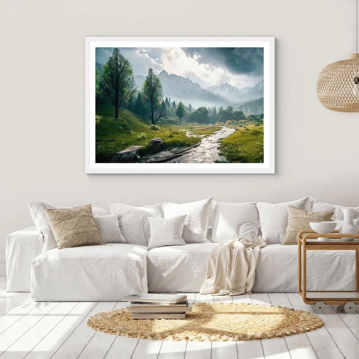 Poster in white frmae - There And Back - 50x40 cm