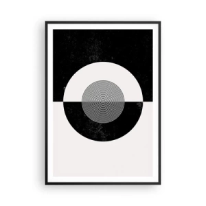 Poster in black frame - Harmony in Black and White - 70x100 cm