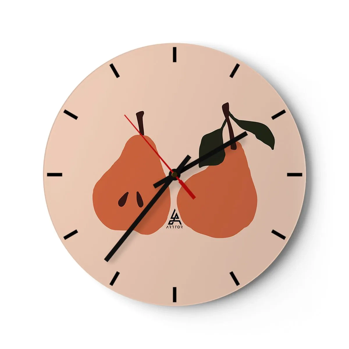 Wall clock - Clock on glass - Overly Sweet - 40x40 cm