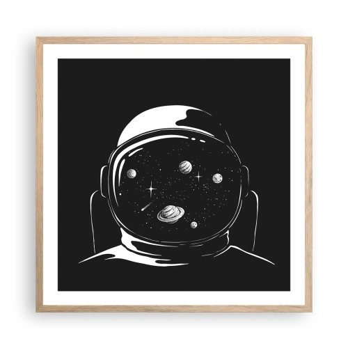 Poster in light oak frame - Quite a View - 60x60 cm