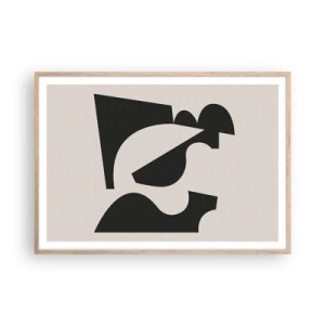 Poster in light oak frame - For Self-construction - 100x70 cm