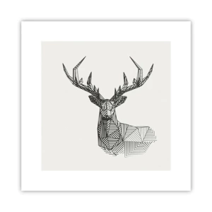 Poster - Derr in Cubist Style - 30x30 cm