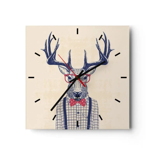 Wall clock - Clock on glass - Fun Extravagance - 30x30 cm