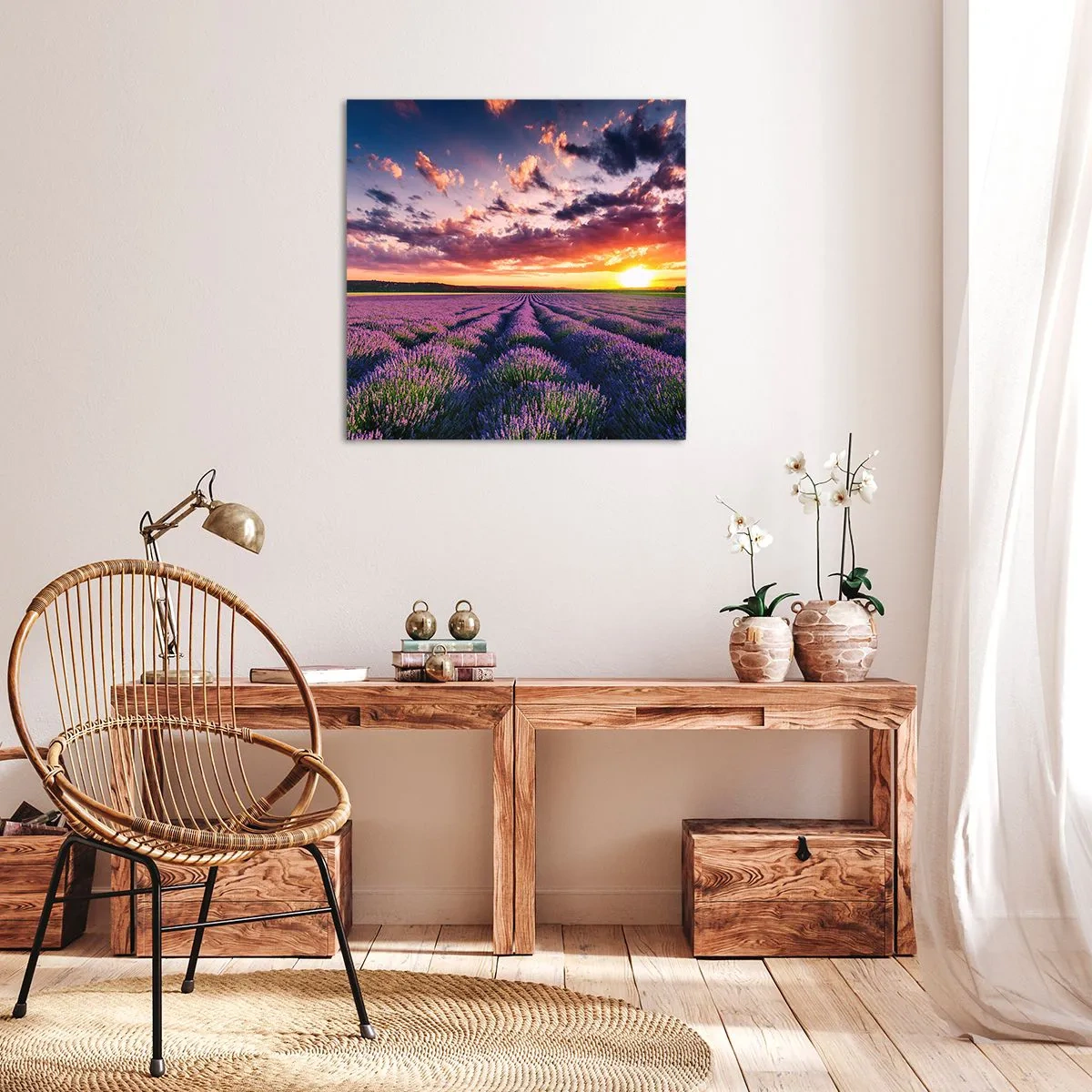 Canvas picture - Lavender World - 70x70 cm