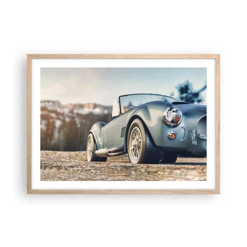 Poster in light oak frame - Styel Is What Counts - 70x50 cm