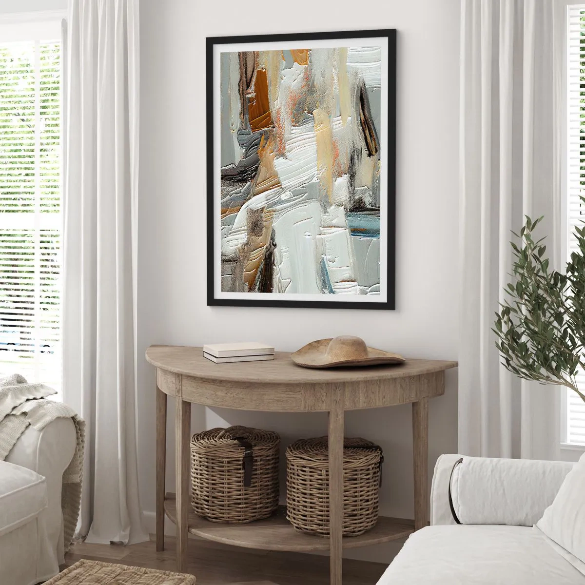 Poster in black frame - Layers of Colour - 30x40 cm