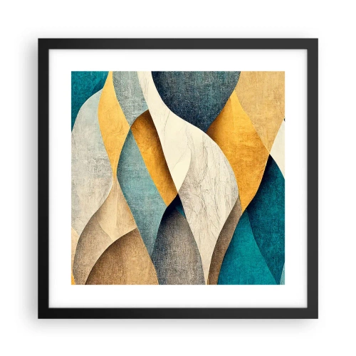 Poster in black frame - Rhythm and Undulation - 40x40 cm