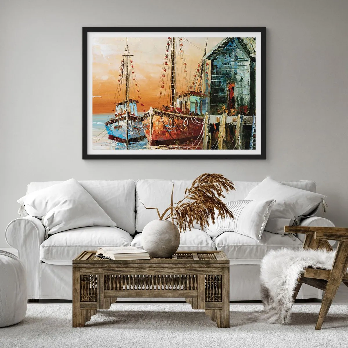Poster in black frame - Calm Return - 50x40 cm