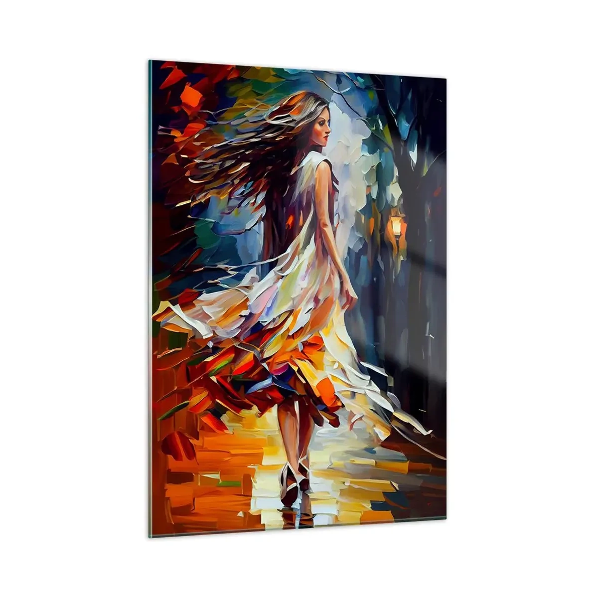 Glass picture - Autumn Girl - 50x70 cm