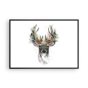 Poster in black frame - In Christmas Attire - 100x70 cm