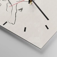 Clock face with lines