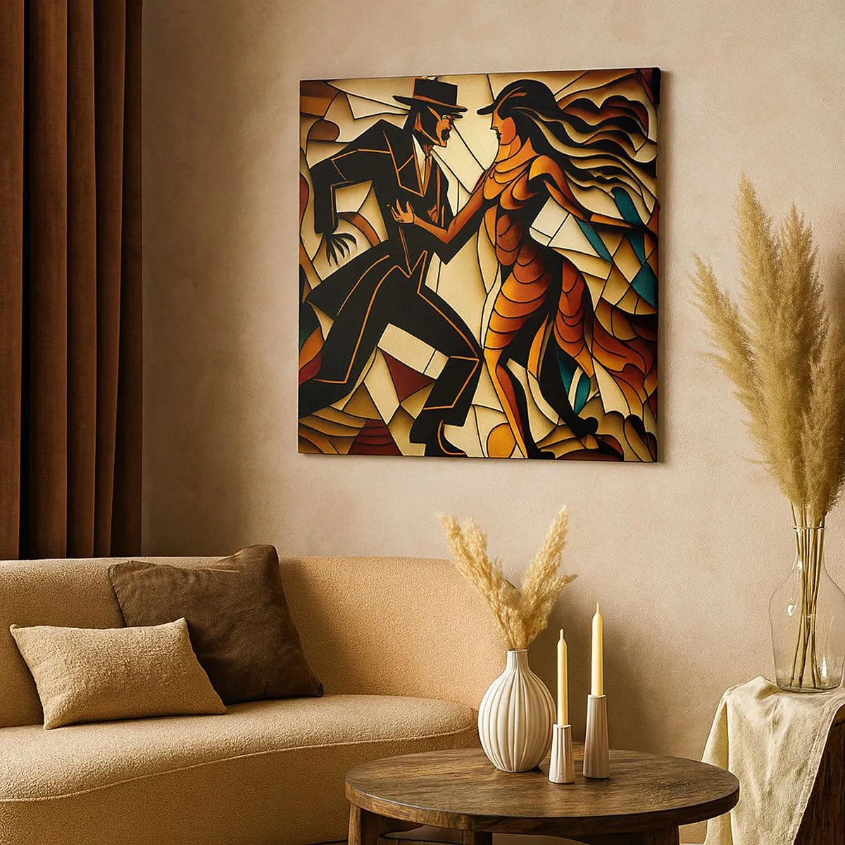 Canvas picture - Dance of Passion  - 30x30 cm