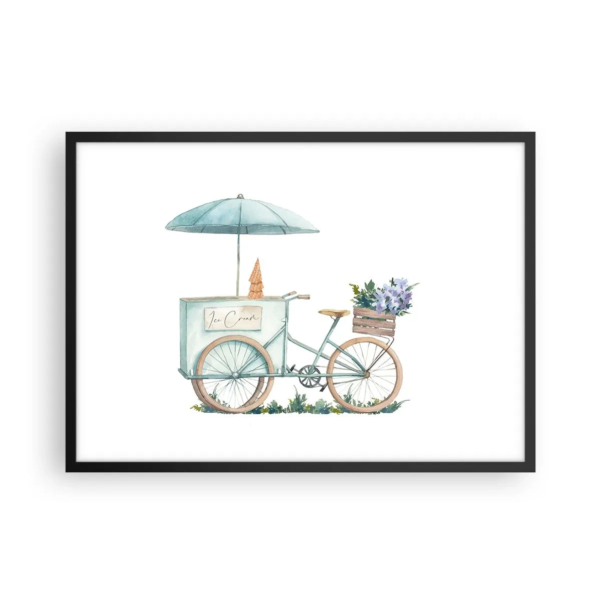 Poster in black frame - Sweet Memory of the Summer - 70x50 cm