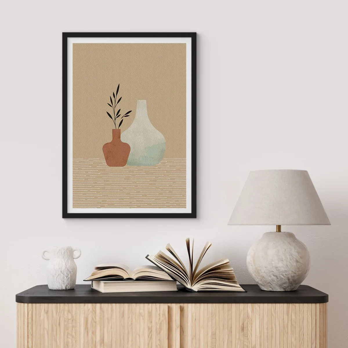 Poster in black frame - Vase and Idea of It - 61x91 cm