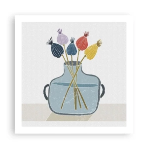Poster - As Quiet as Poppies - 60x60 cm