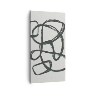 Canvas picture - Abstract in Loops - 65x120 cm