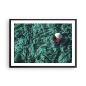Poster in black frame - In the Sea of Nets - 70x50 cm