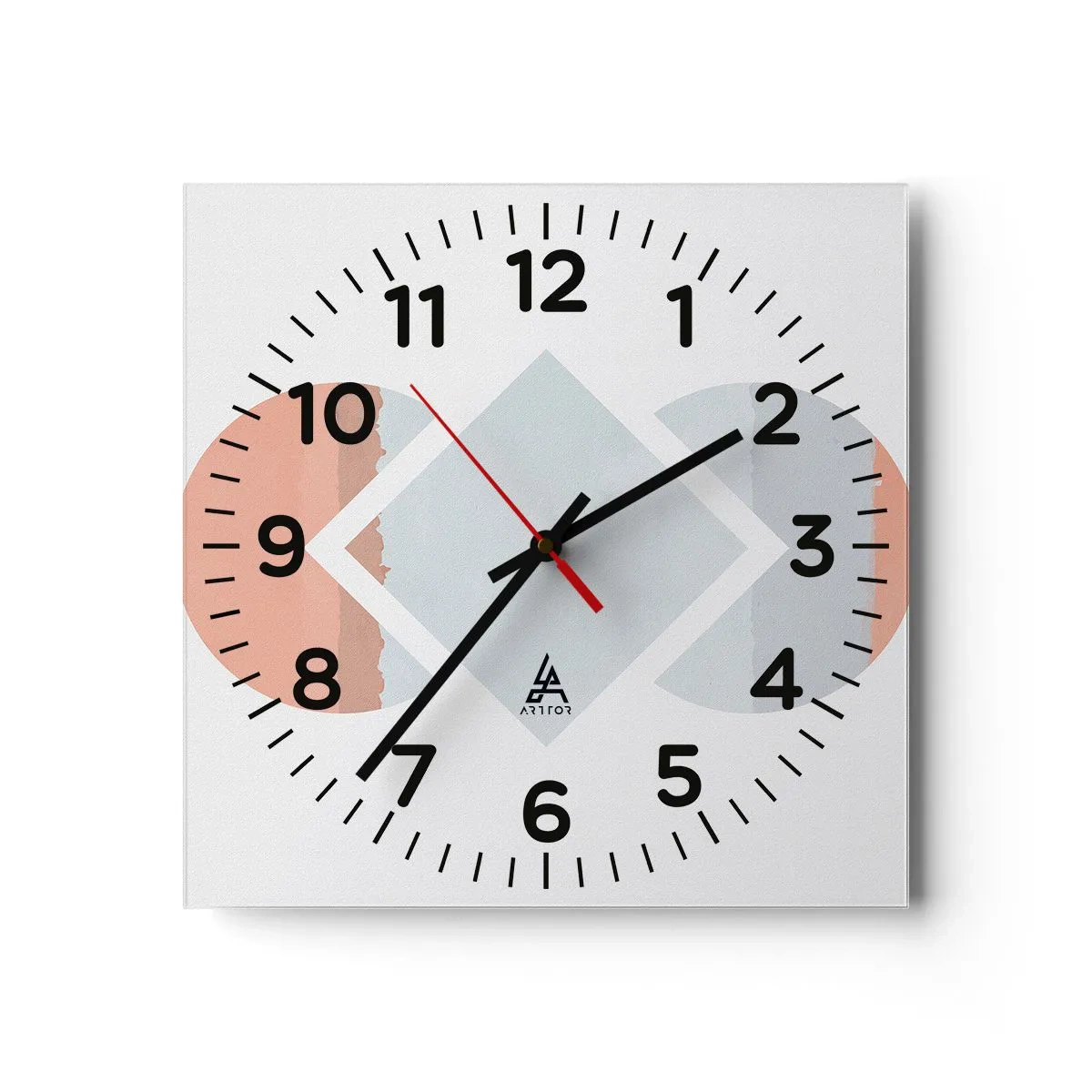 Wall clock - Clock on glass - Situation Is Clear - 40x40 cm