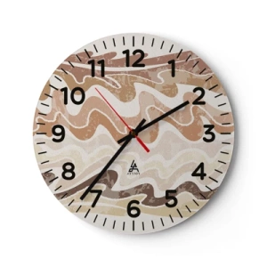 Wall clock - Clock on glass - Good Energy - Good Emotions - 40x40 cm