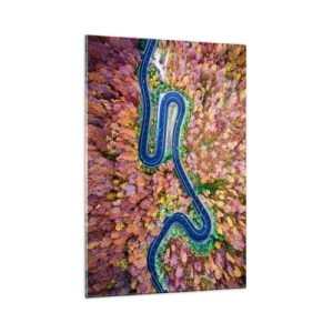 Glass picture - Winding Path through a Forest - 80x120 cm