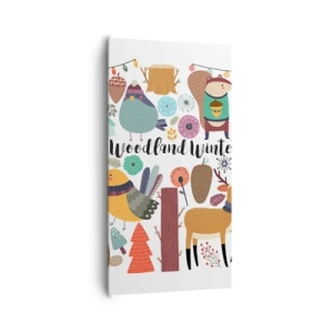 Canvas picture - Woodland Winter - 65x120 cm