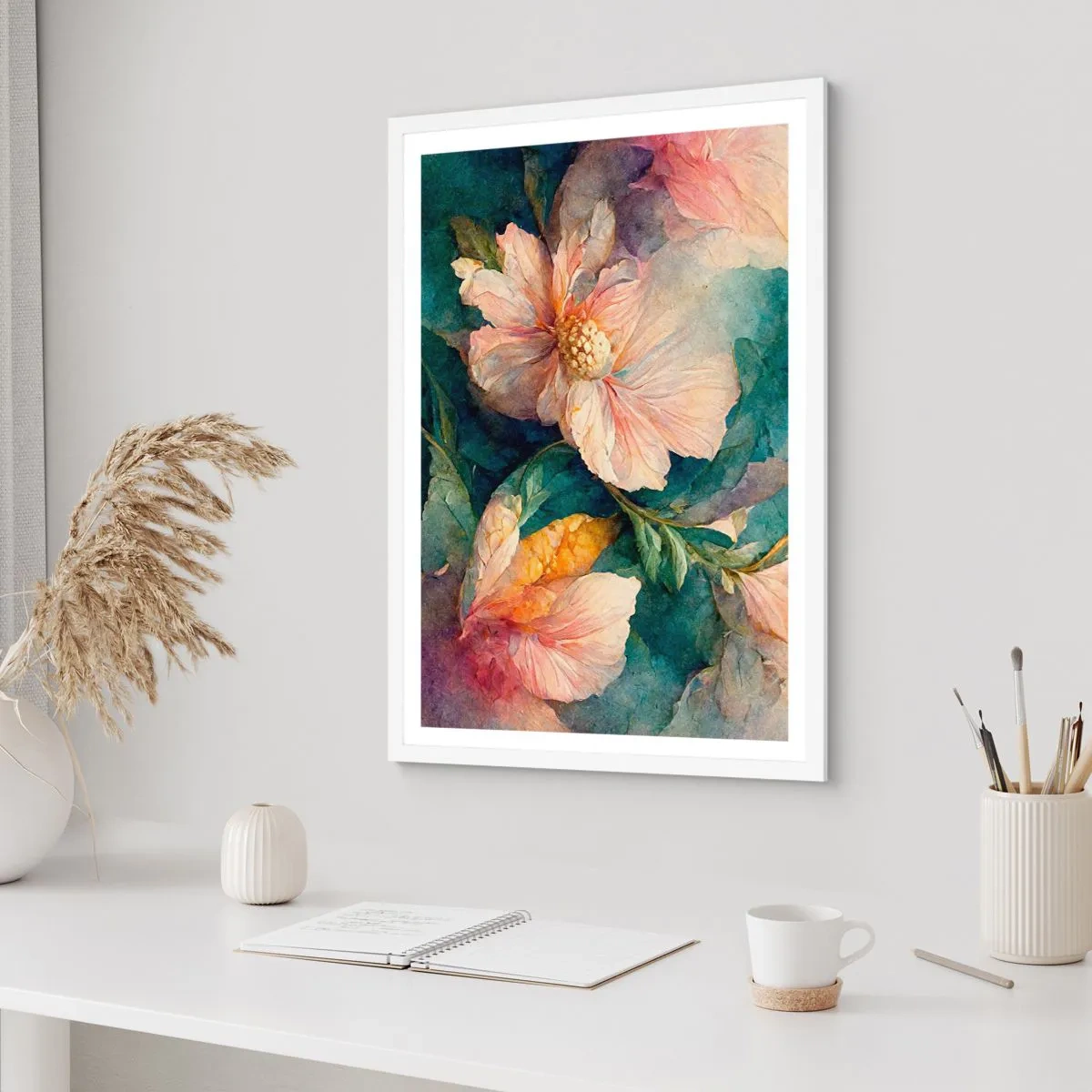 Poster in white frmae - Sheer Subtelty - 50x70 cm