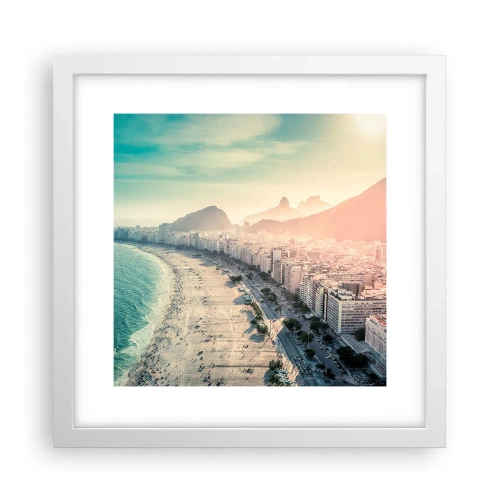 Poster in white frmae - Eternal Holiday in Rio - 30x30 cm