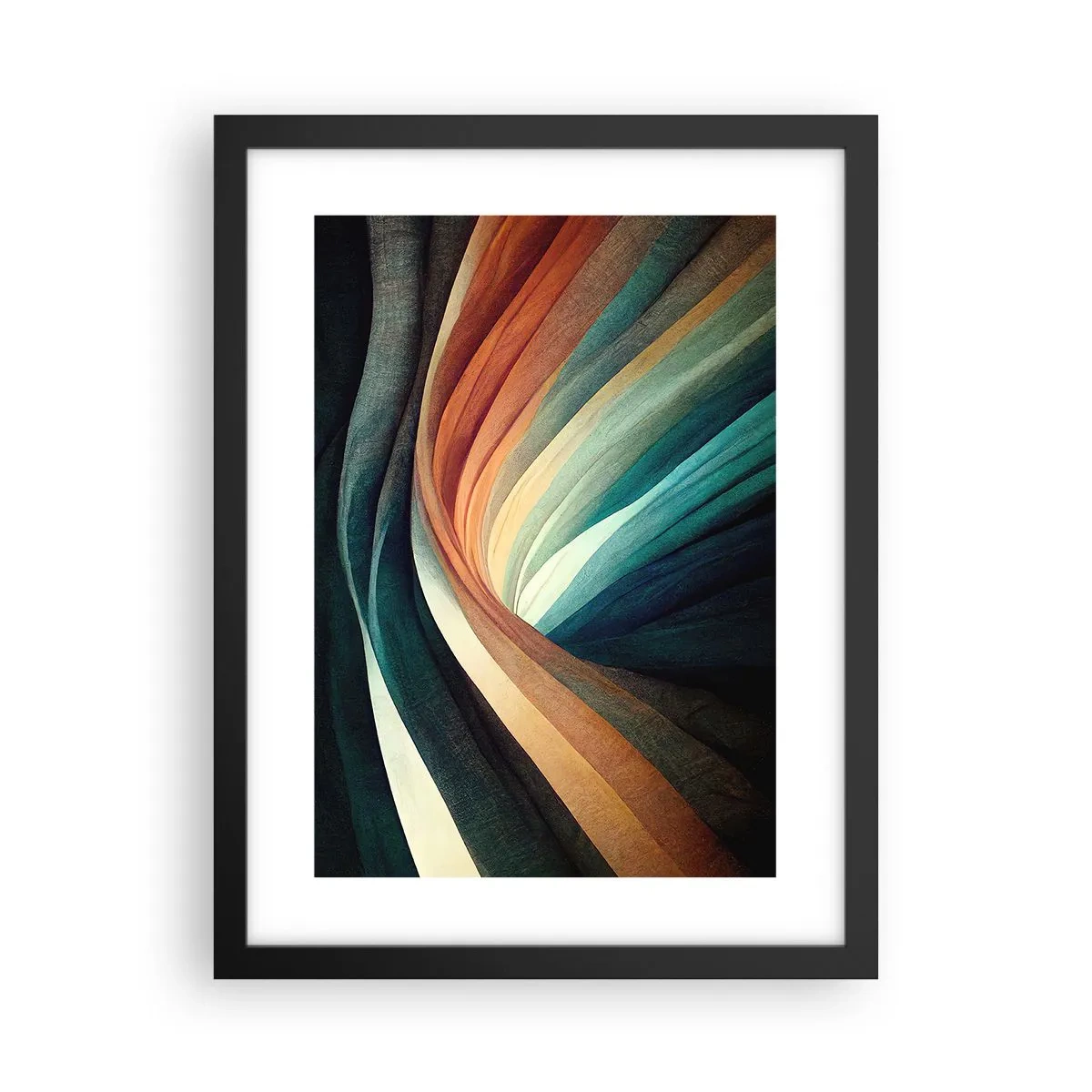 Poster in black frame - Woven from Colours - 30x40 cm