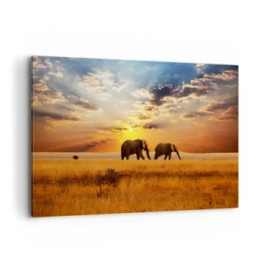 Canvas picture - Family Walk - 120x80 cm
