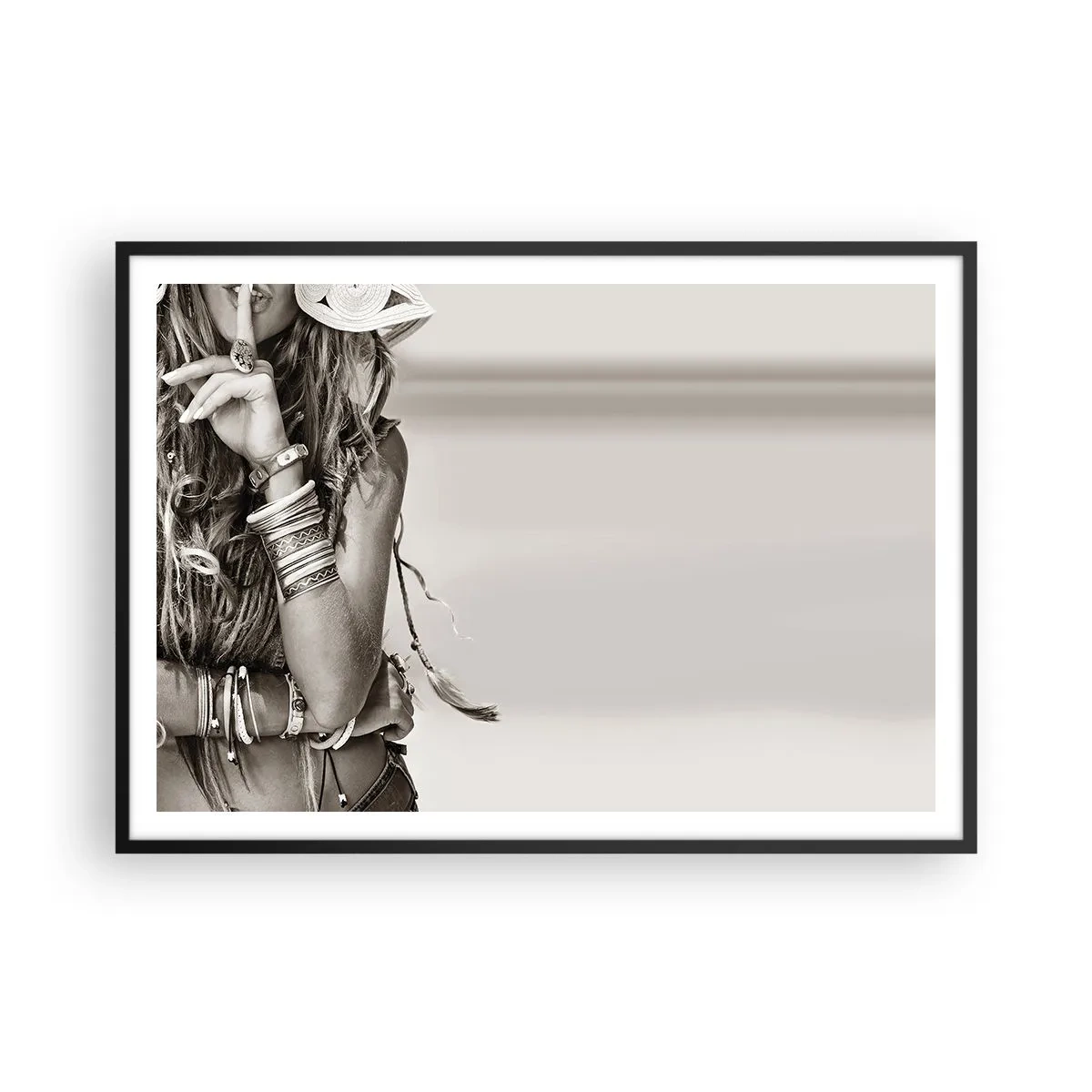 Poster in black frame - Like a Girl - 100x70 cm