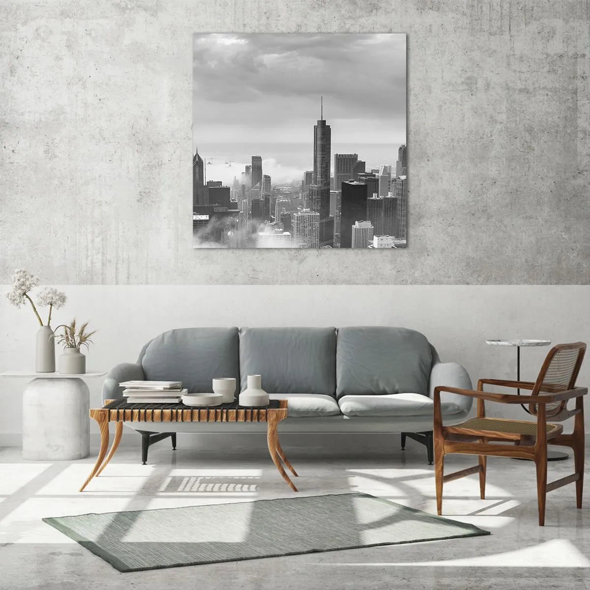 Glass picture - American Landscape - 60x60 cm