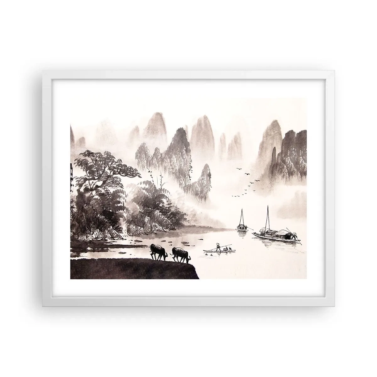 Poster in white frmae - Everyday Life in the East - 50x40 cm