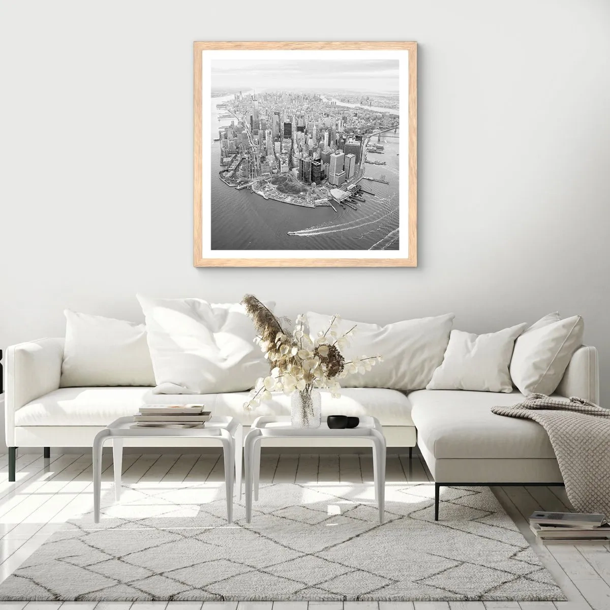 Poster in light oak frame - How Not to Love It? - 50x50 cm