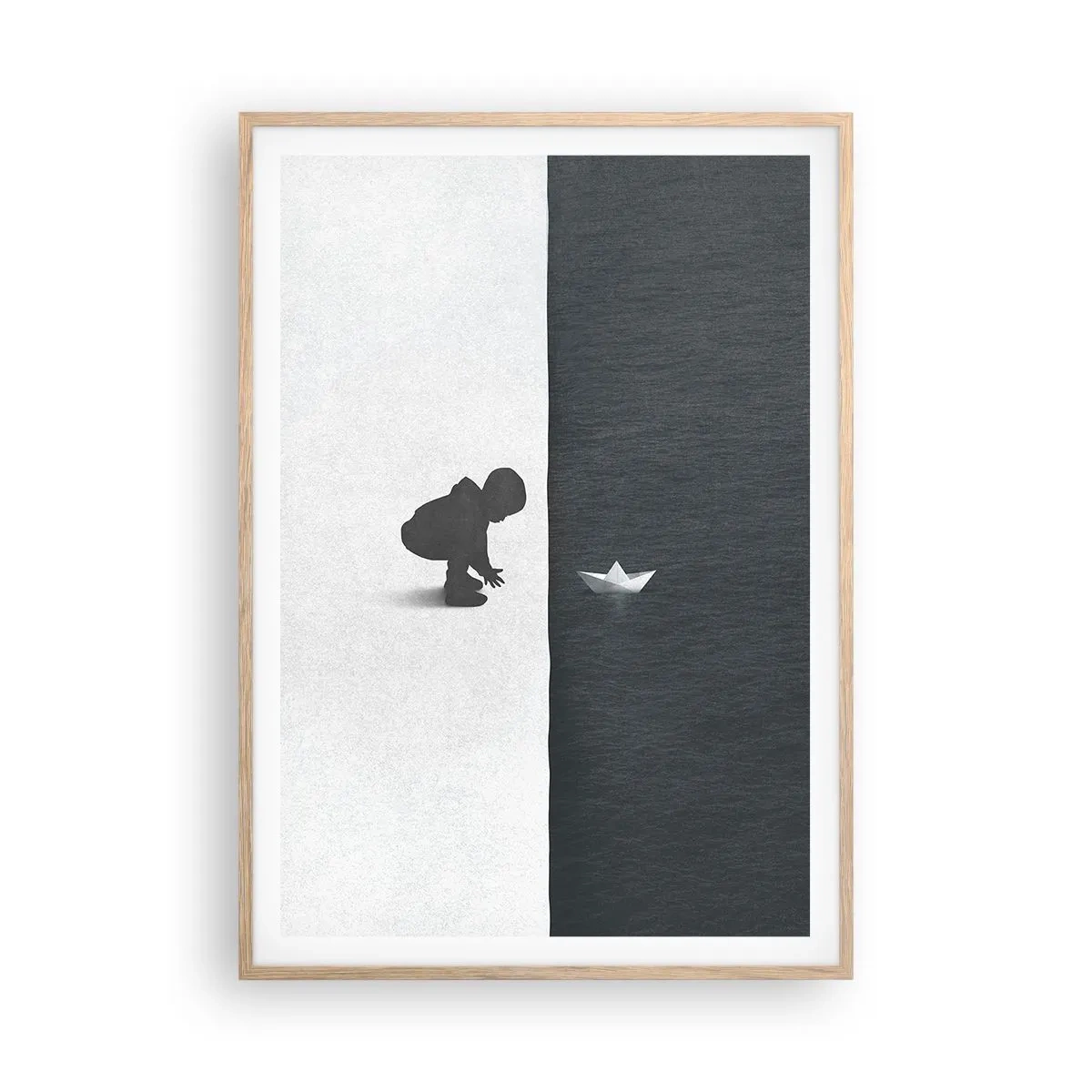 Poster in light oak frame - Big Voyage - 70x100 cm