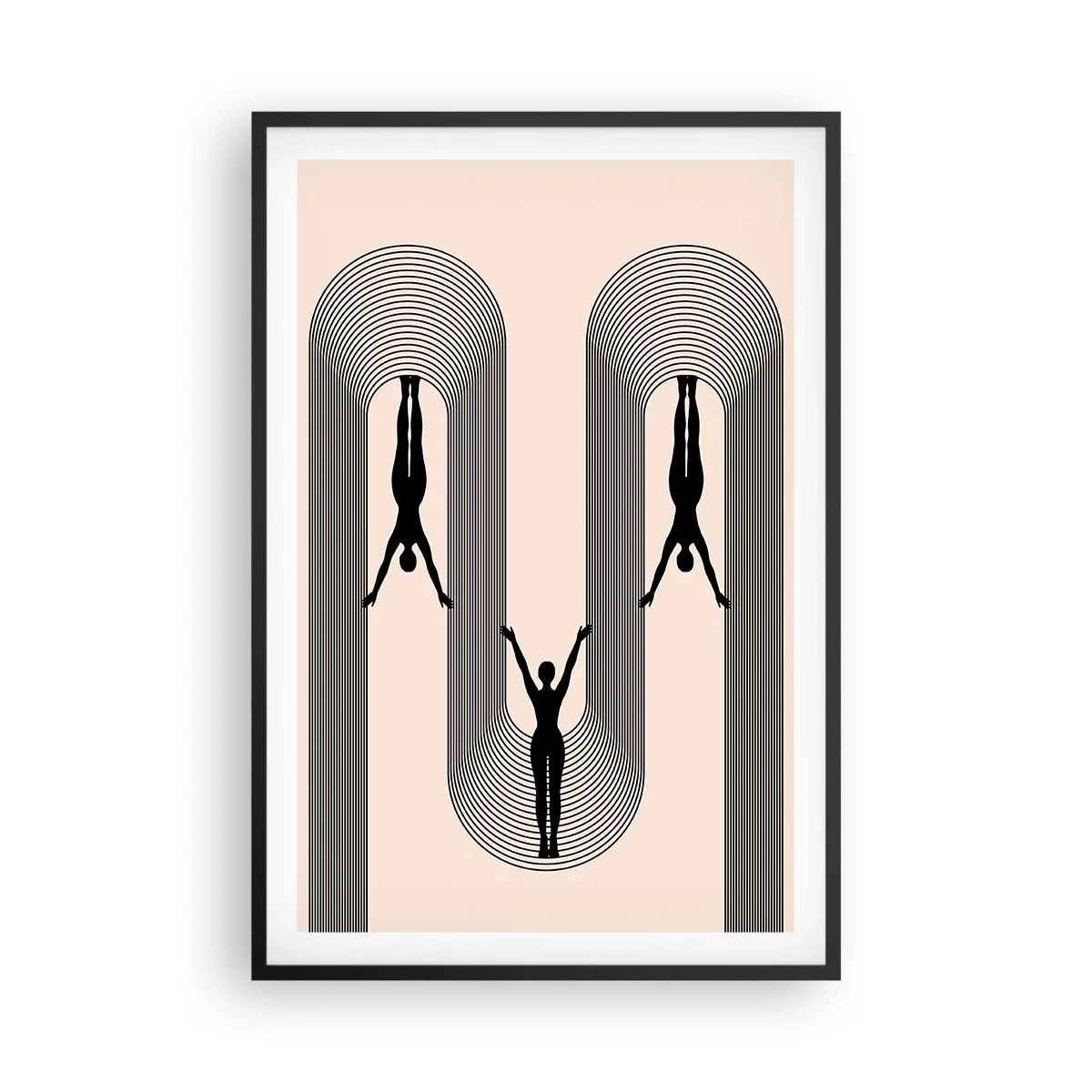 Poster in black frame - Upside Down - 61x91 cm