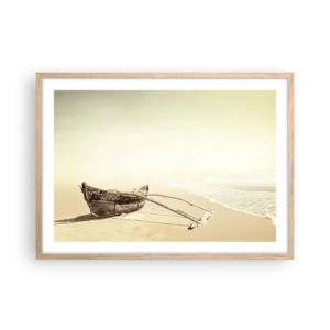 Poster in light oak frame - Throwback to South Seas - 70x50 cm
